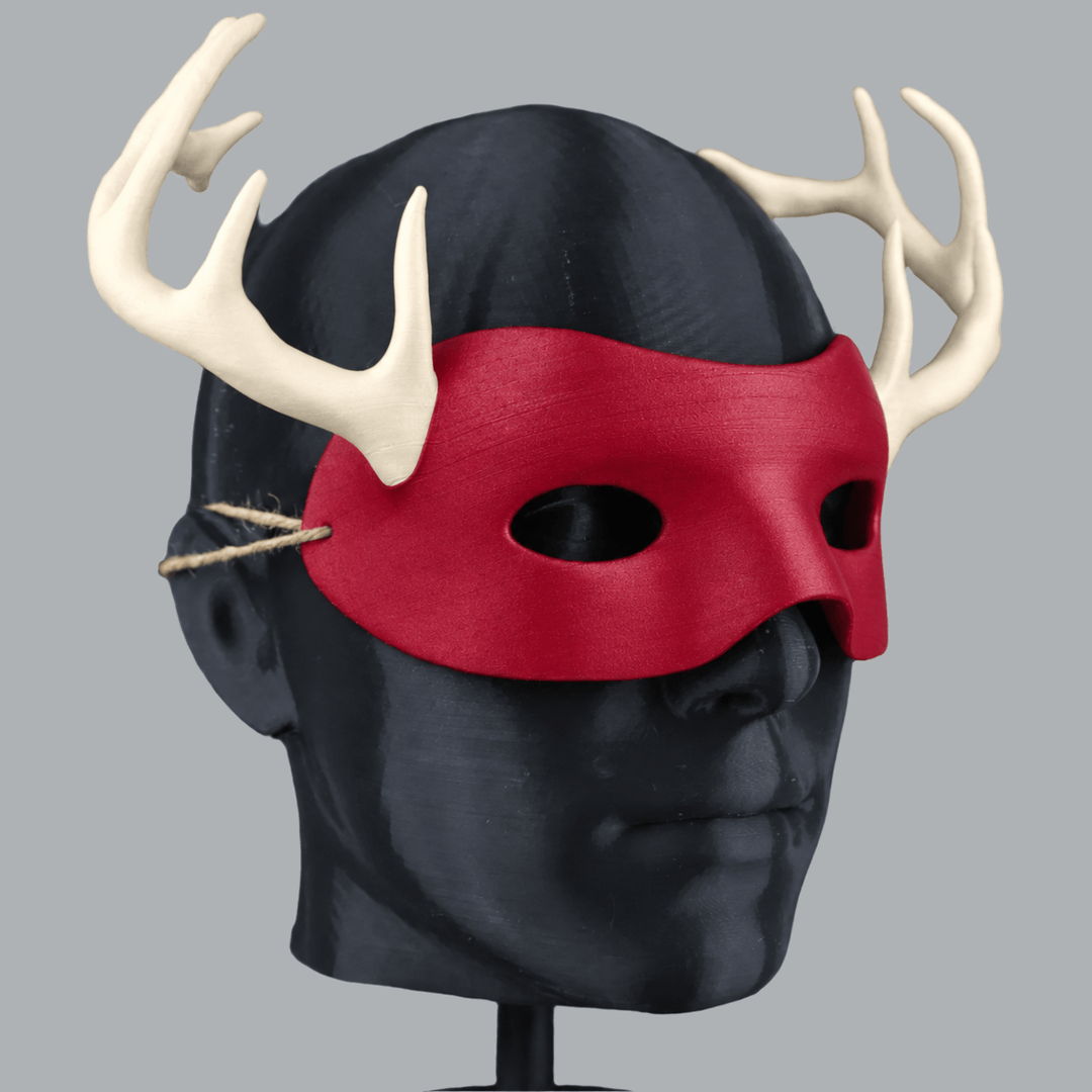 Space Armory Deer Animal Mask With Horn — Bone / Bloody Mary Masks